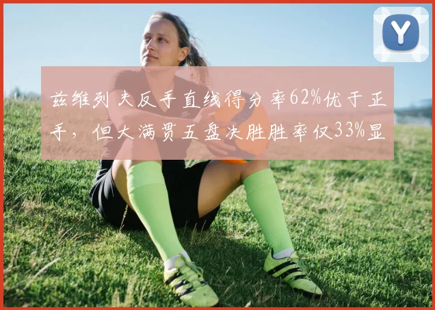兹维列夫反手直线得分率62%优于正手,但大满贯五盘决胜胜率仅33%显体能瓶颈